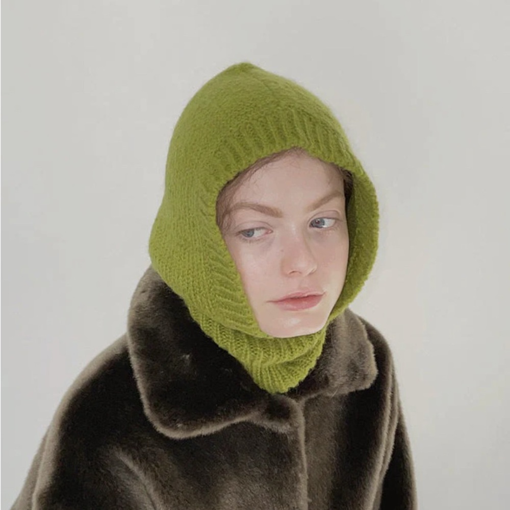 Green Knit Hood Balaclava